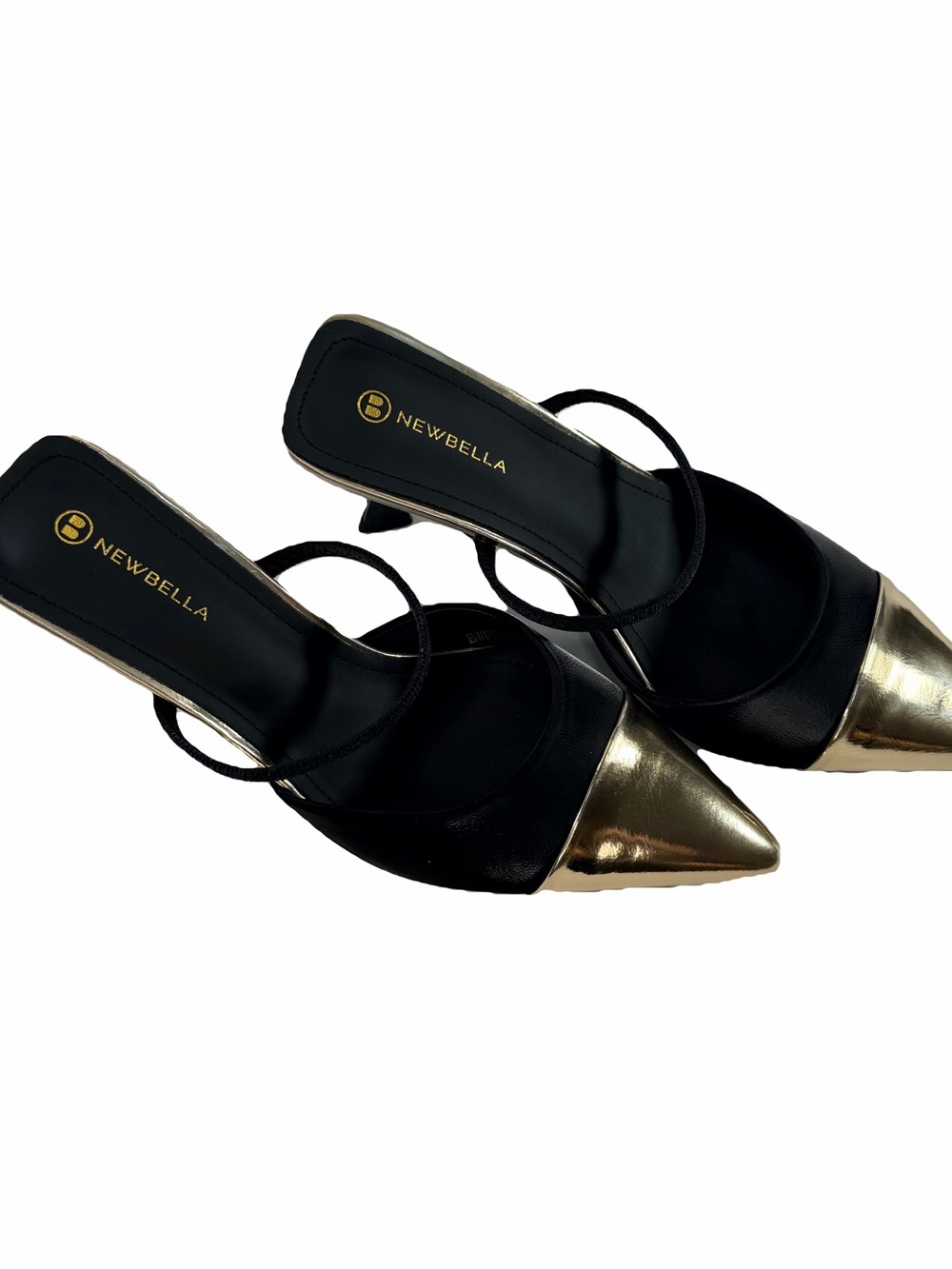 NWT NEWBELLA Pointed Toe Kitten Heel Mules Size 8 - Picture 7 of 15